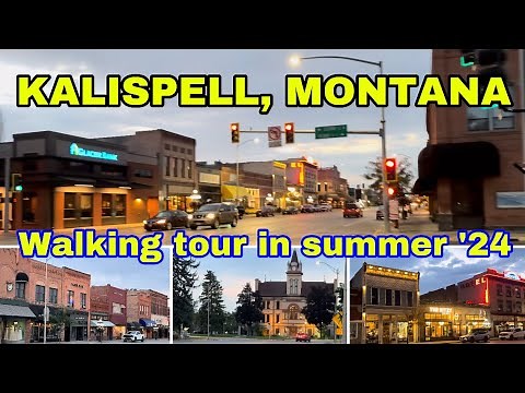 KALISPELL, MONTANA. OLD WEST HERITAGE Walking Tour 4k #travel