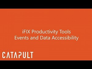 iFIX Productivity Tools - Events and Data Accessibility