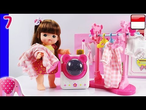 Mainan Boneka Eps 7 Paket Mesin Cuci dan Jemuran Unboxing - GoDuplo TV
