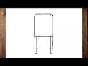 How to draw a chair from the back easy