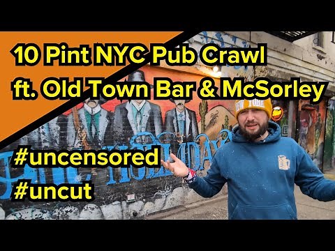 I Tried NYC's MOST ICONIC Pub Crawl | Top 10 Best Manhattan Bars (McSorley's + HIDDEN Pub Spots!)