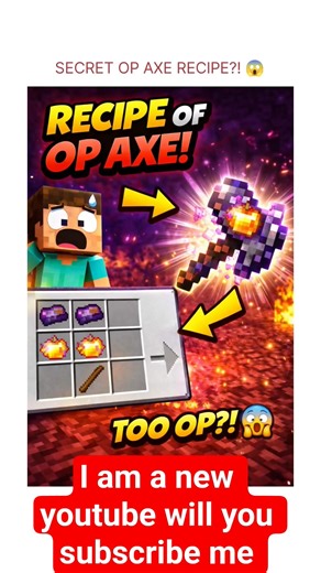 How to Make OP AXE in Minecraft | Recipe Tutorial