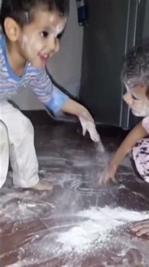 Kids Flour Kitchen Chaos 😂 | Funny Toddler Mess Gone Viral!