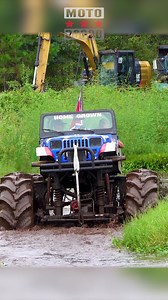This Jeep Wrangler Floats! #jeep #yj #megatruck #mud #mudding | Moto Doggo