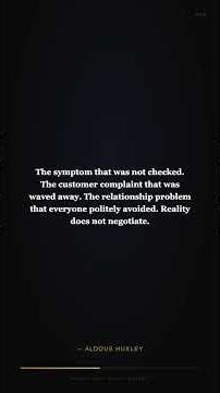 The Sentence Aldous Huxley Wrote About Denial