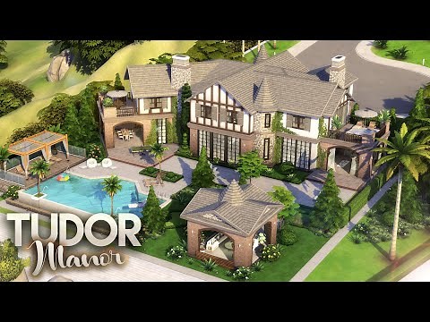 TUDOR MANOR || Luxury Celebrity Mansion || + FULL CC LIST || The Sims 4: Speed Build