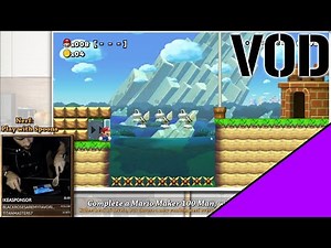 Doug beats a Mario 100 man with random nerfs in Super Mario Maker (VOD)