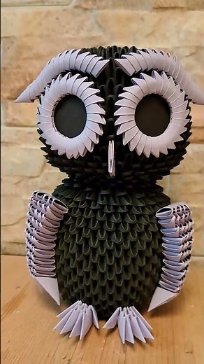 Eule - Origami 3D #bastelanleitung #diy #eulen #Origami #tutorial