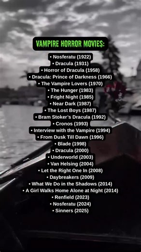 Hannah Altman on Instagram: "Vampire horror through the decades. Which films are your favorites? #HorrorMovies"