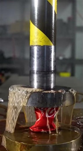 Hydraulic Press Explodes Coca-Cola Can in Slow Motion! #HydraulicPress #CocaCola #Satisfying