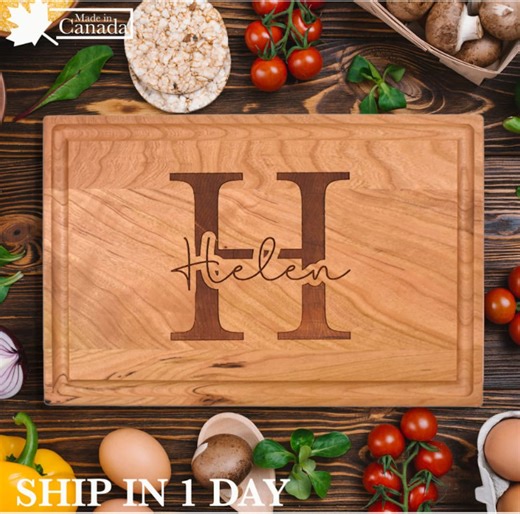 Personalized Wood Cutting Board, Custom Engraved Wedding Gifts - Etsy