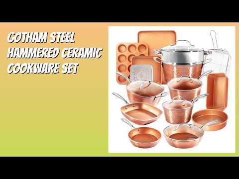 REVIEW (2026): GOTHAM STEEL Hammered Ceramic Cookware Set. Features