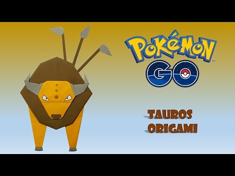 POKEMON - Origami Tauros tutorial DIY origami how to make origami easy