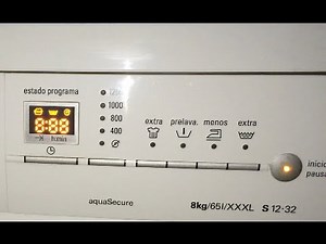 Reset lavadora Siemens.