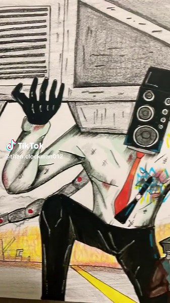 How to Draw Cameraman and Speaker Man