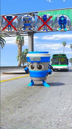 BUS CHALLENGE BRAINROT SAPPHIRE ballerina cappuccina brr brr patapim in GTA 5 #gta5