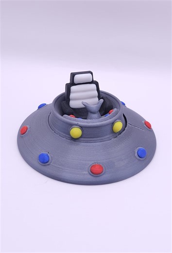 Alien UFO Abduction 3D Printed Figurine • Sci-fi Desk Decor • Cute Alien Collectible Display Piece - Etsy