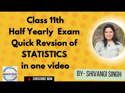 Class 11 Statistics Half Yearly Exam Revision | Full Syllabus of statistics in One Video