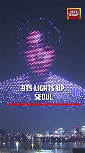 BTS Faces Light Up Seoul Sky In Drone Show Ahead Of Comeback Event