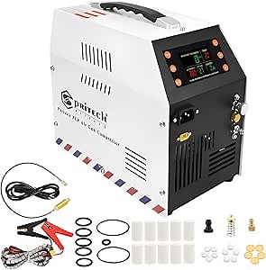 PCP Air Compressor,LCD Display Version Auto-shutoff 4500Psi/30Mpa Oil/Water-Free Set-pressure Paintball Tank Pump with Water/Oil Separator,Built-in Power Adapter