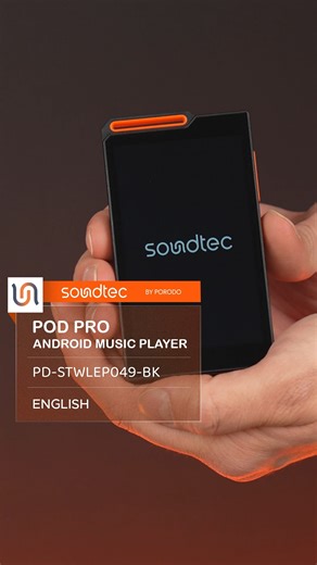 Porodo on Instagram: ". Take your music anywhere with the Porodo Soundtec Pod Pro Music Player! 🎶 With a 4” full-touch IPS screen, immersive audio, and multiple language support, experience seamless entertainment on the go. Enjoy 15 hours of nonstop playback on a single 2-hour charge. Equipped with Bluetooth 4.0, dual-band Wi-Fi, and included earphones, this device is your perfect companion for an uninterrupted music experience. 🎧 Porodo - Choose the Best! ———————————————————————————— SKU: PD-