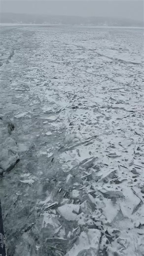 Riding the Islang Queen Ferry to Bayfield WI from Madeline Island and Big Bay State Park. This was a few weeks ago on one of our weekend adventures #wisconsin #winter #boat #lakesuperior #adventure