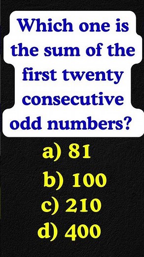 Consecutive Number MCQ #mathshorts