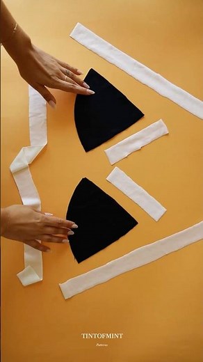 DIY Triangle Bikini Top Sewing Tutorial | Contrast Binding Bikini Pattern 🩱✨