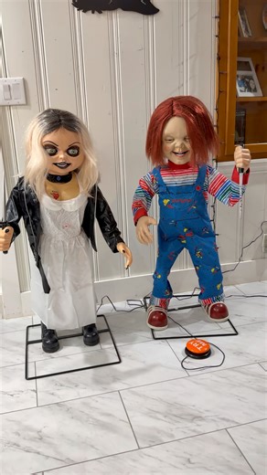Chucky finally has his bride! #brideofchucky #chucky #childsplay #halloween #homedepothalloween | Tyler Kemp | Facebook