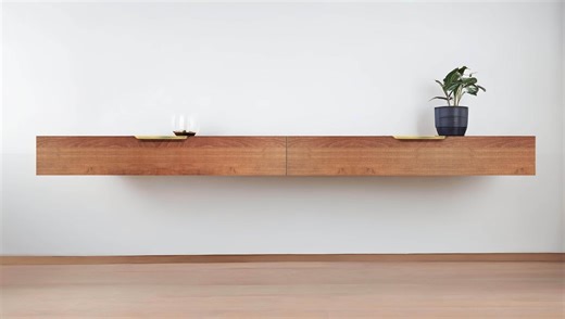 Customizable Solid Wood Floating TV Stand – Handmade Wall Mounted Media Console & Modern Entertainment Unit - Etsy