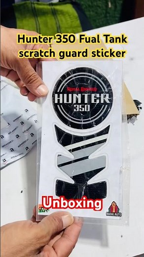 Hunters 350 Fual Tank scratch guard sticker unboxing #bike #hunter #fueltank #scratchguard #sticker
