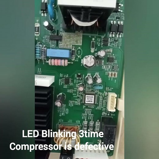 E CH, Error LG refrigerator compressor is defective LED Blinking 3time #lgrefrigerator