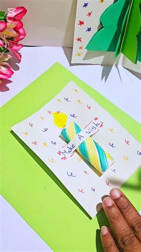 Easy paper craft🎂 || Make surprise card🍭 || Birthday 🍰card #trendingshorts #shortvideo #papercraft