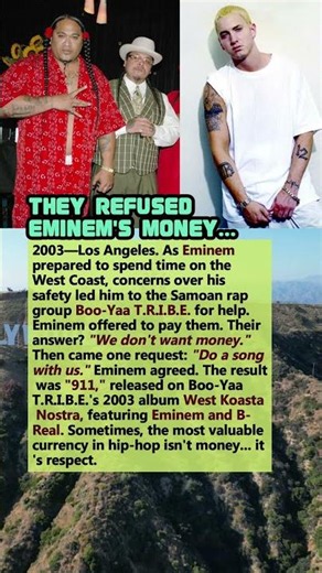 THEY REFUSED EMINEM'S MONEY...
