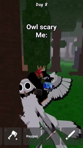 "The owl is scary" yea right