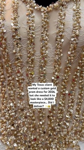 Would you wear this $4,000 gold dress to prom 2026? 💛✨#promdress #prom2026 #shorts