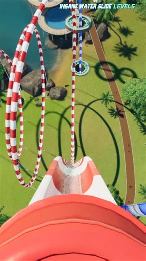 Triple Loop Trapdoor Water Slide POV - Planet Coaster 2 #waterslide #waterpark #planetcoaster2
