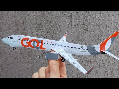 Boeing 737-800 Gol 2D - PAPERCRAFT Novo Modelo (Tutorial)