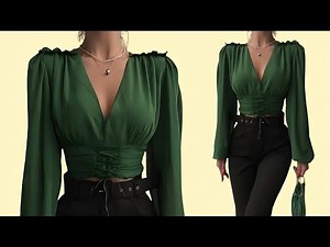 ✅ DIY Elegant Blouse from Scratch | Pattern Making + Lining Step-by-Step