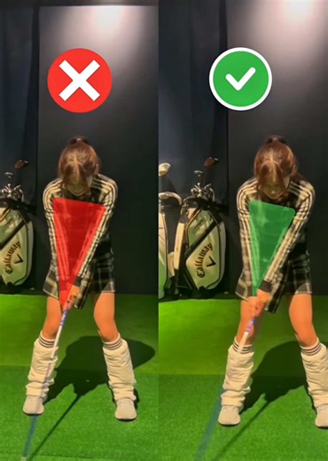 ゴルフ初心者向けの三角形スイングの作り方