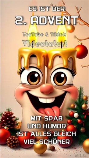 es ist der 2. Advent - mit Spaß und Humor ist alles gleich schöner - Kerzen brennen und umarmen sich