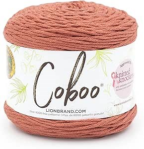 Lion Brand Yarn Coboo, Soft Yarn for Knitting, Crochet, and Crafts, Russet, 1 Pack
