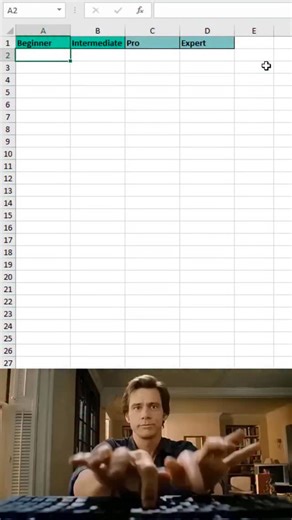 Time to Office on Instagram: "Beginner vs Expert Excel 😱 #excel #office #spreadsheet"