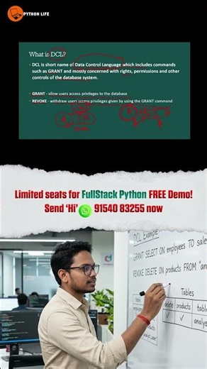 GRANT and REVOKE in SQL Explained Easy | DCL in SQL | PythonLife