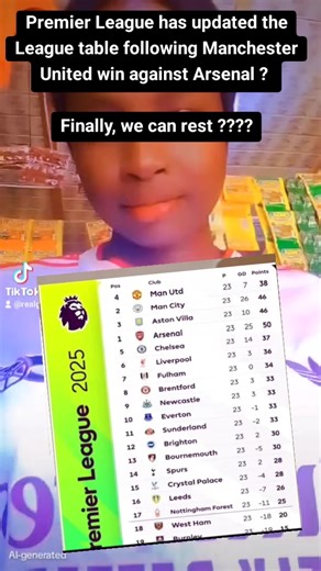 Premier League Table Update After Manchester United's Win