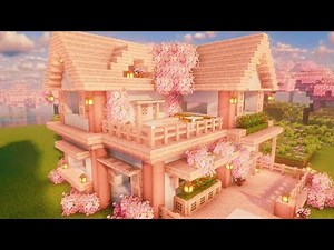🏡 Hướng Dẫn Xây Nhà Bằng Gỗ Hoa Anh Đào Trong Minecraft