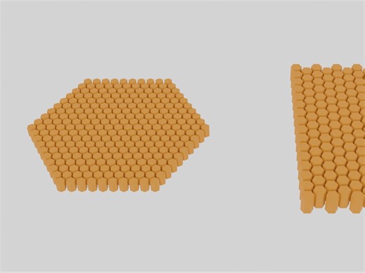 Blender 几何节点六边形参数化平铺