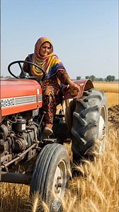 A Village Women driving Tractor 🚜 #DreamScreenAI #shorts