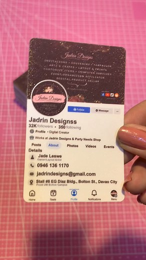 78K views · 814 reactions | Our FB Inspired Business Card  #jadrindesigns #businesscardsph #CallingCardPrinting #printingservicesph #uniquebusinesscards #fypviralシ #fbreels2024 | Jadrin Designss | Facebook