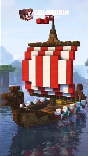Minecraft Viking Ship ⛵️ #minecraft #minecraftbuilding #tutorial #howtobuild